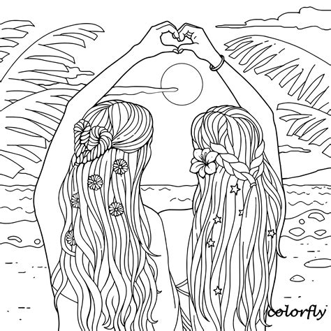 best friend coloring sheets|More.